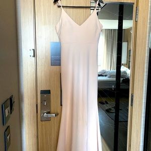 Blush pink bridesmaid dress